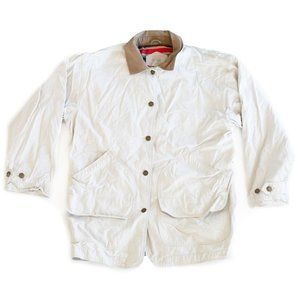 Vintage Woolrich Beige Button Up Collared Trench Coat Jacket - M